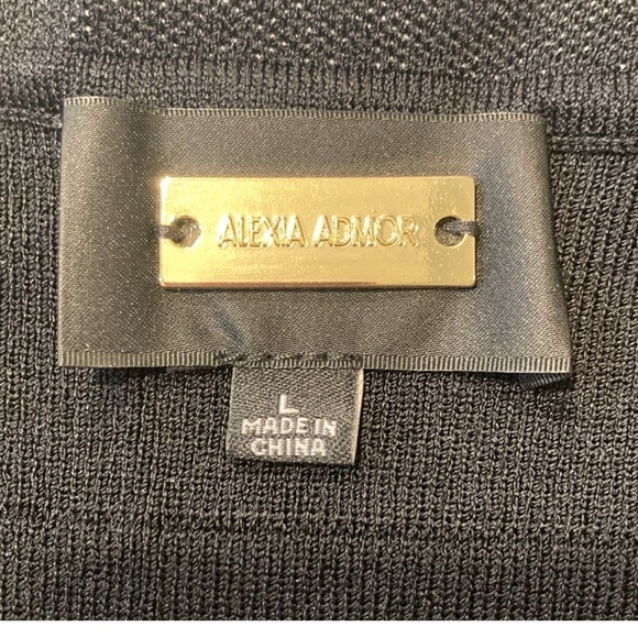 Alexia Admor Black Mini Dress with White Accents - Picture 6 of 9